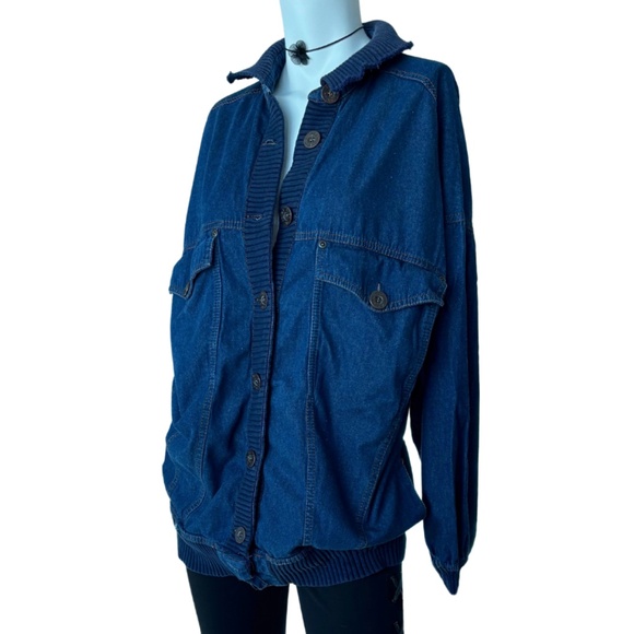Collectible Vintage Gene Ewing BIS Denim Bomber Jacket | Oversized Unisex - Picture 2 of 10